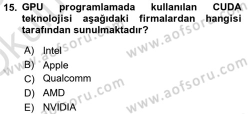 Programlamada Yeni Eğilimler Dersi 2024 - 2025 Yılı Yaz Okulu Sınav Soruları 15. Soru