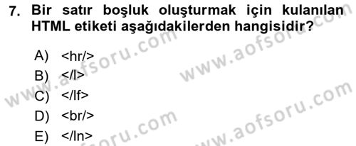 Programlamada Yeni Eğilimler Dersi 2024 - 2025 Yılı Yaz Okulu Sınav Soruları 7. Soru