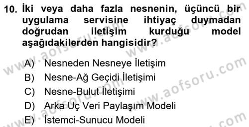 Programlamada Yeni Eğilimler Dersi 2025 - 2026 Yılı (Vize) Ara Sınav Soruları 10. Soru