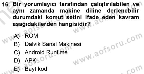 Programlamada Yeni Eğilimler Dersi 2025 - 2026 Yılı (Vize) Ara Sınav Soruları 16. Soru
