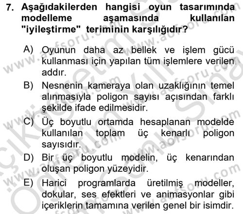 Programlamada Yeni Eğilimler Dersi 2025 - 2026 Yılı (Final) Dönem Sonu Sınav Soruları 7. Soru