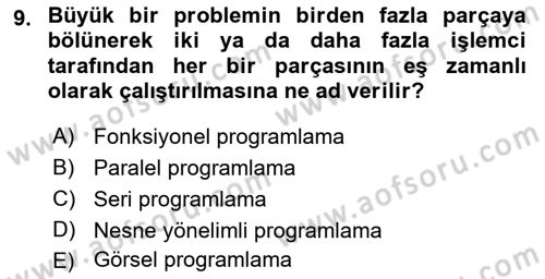 Programlamada Yeni Eğilimler Dersi 2025 - 2026 Yılı (Final) Dönem Sonu Sınav Soruları 9. Soru