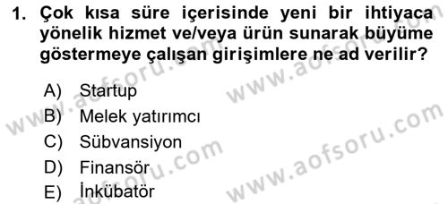 Yerel Ekonomik Kalkınma Dersi 2021 - 2022 Yılı (Vize) Ara Sınav Soruları 1. Soru