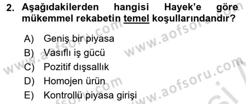 Yerel Ekonomik Kalkınma Dersi 2021 - 2022 Yılı (Final) Dönem Sonu Sınav Soruları 2. Soru