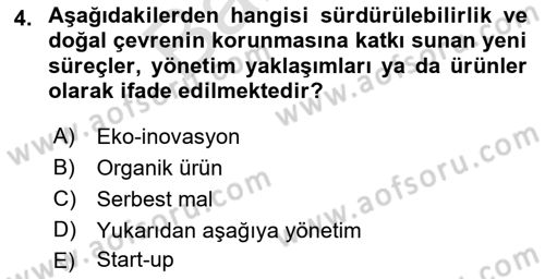 Yerel Ekonomik Kalkınma Dersi 2021 - 2022 Yılı (Final) Dönem Sonu Sınav Soruları 4. Soru