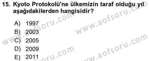 Yerel Ekonomik Kalkınma Dersi 2022 - 2023 Yılı Yaz Okulu Sınav Soruları 15. Soru
