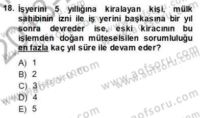 Belediye, İmar ve Gayrimenkul Mevzuatı Dersi Ara Sınavı Deneme Sınav Soruları 18. Soru