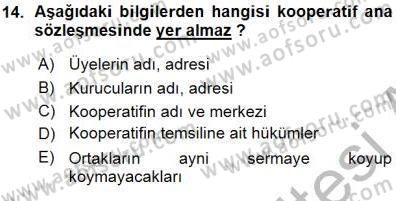 Belediye, İmar ve Gayrimenkul Mevzuatı Dersi Ara Sınavı Deneme Sınav Soruları 14. Soru