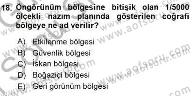 Belediye, İmar ve Gayrimenkul Mevzuatı Dersi 2015 - 2016 Yılı (Final) Dönem Sonu Sınavı 18. Soru