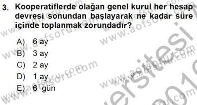 Belediye, İmar ve Gayrimenkul Mevzuatı Dersi 2015 - 2016 Yılı (Final) Dönem Sonu Sınavı 3. Soru