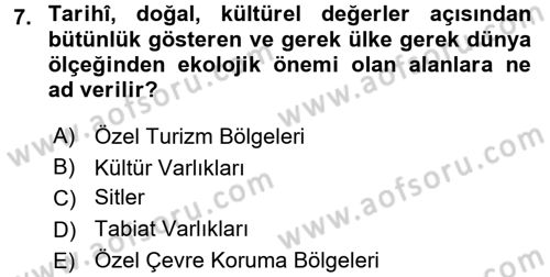 Belediye, İmar ve Gayrimenkul Mevzuatı Dersi 2018 - 2019 Yılı 3 Ders Sınav Soruları 7. Soru