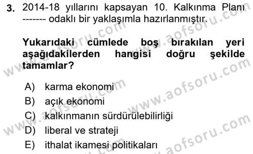 Belediye, İmar ve Gayrimenkul Mevzuatı Dersi 2021 - 2022 Yılı Yaz Okulu Sınavı 3. Soru