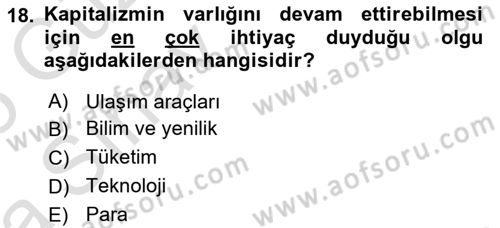 Belediye, İmar ve Gayrimenkul Mevzuatı Dersi Ara Sınavı Deneme Sınav Soruları 18. Soru