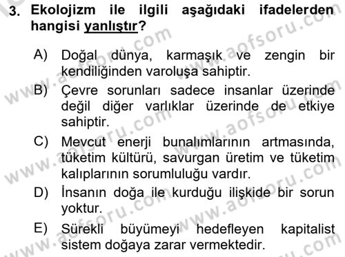 Belediye, İmar ve Gayrimenkul Mevzuatı Dersi 2024 - 2025 Yılı (Final) Dönem Sonu Sınav Soruları 3. Soru