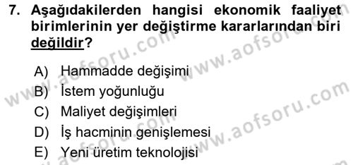 Belediye, İmar ve Gayrimenkul Mevzuatı Dersi 2024 - 2025 Yılı (Final) Dönem Sonu Sınav Soruları 7. Soru