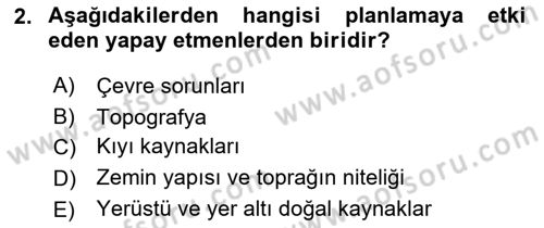 Belediye, İmar ve Gayrimenkul Mevzuatı Dersi 2024 - 2025 Yılı Yaz Okulu Sınav Soruları 2. Soru