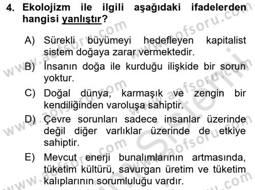 Belediye, İmar ve Gayrimenkul Mevzuatı Dersi 2025 - 2026 Yılı (Final) Dönem Sonu Sınav Soruları 4. Soru