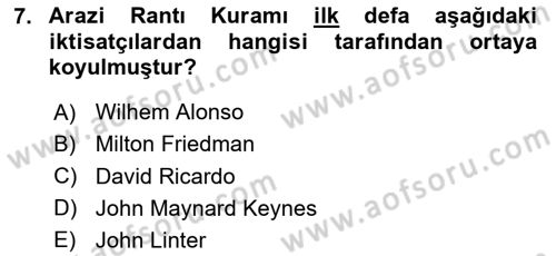 Belediye, İmar ve Gayrimenkul Mevzuatı Dersi 2025 - 2026 Yılı (Final) Dönem Sonu Sınav Soruları 7. Soru