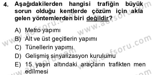 Yerel Yönetimler Dersi 2013 - 2014 Yılı (Vize) Ara Sınav Soruları 4. Soru