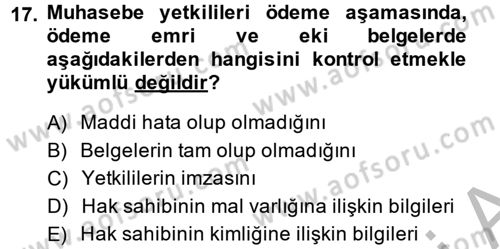 Yerel Yönetimler Dersi 2014 - 2015 Yılı (Vize) Ara Sınav Soruları 17. Soru