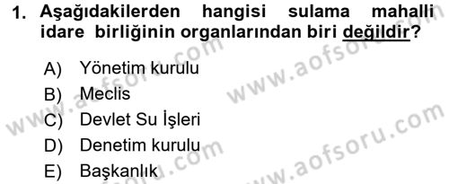 Yerel Yönetimler Dersi 2016 - 2017 Yılı (Final) Dönem Sonu Sınav Soruları 1. Soru