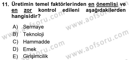Yerel Yönetimler Dersi 2017 - 2018 Yılı (Final) Dönem Sonu Sınav Soruları 11. Soru
