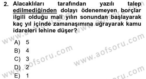 Yerel Yönetimler Dersi 2017 - 2018 Yılı (Final) Dönem Sonu Sınav Soruları 2. Soru