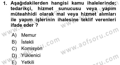 Yerel Yönetimler Dersi 2018 - 2019 Yılı (Final) Dönem Sonu Sınav Soruları 1. Soru