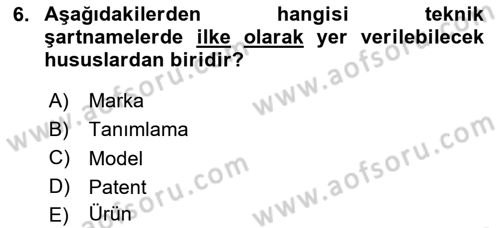 Yerel Yönetimler Dersi 2020 - 2021 Yılı Yaz Okulu Sınav Soruları 6. Soru