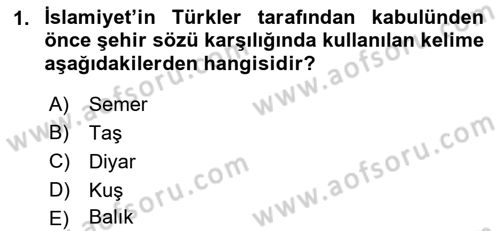 Şehircilik Dersi 2015 - 2016 Yılı (Final) Dönem Sonu Sınav Soruları 1. Soru