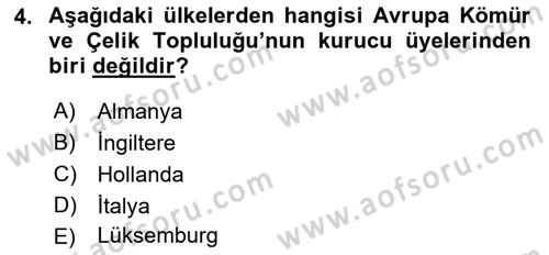 Şehircilik Dersi 2015 - 2016 Yılı Tek Ders Sınav Soruları 4. Soru