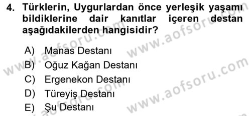 Şehircilik Dersi 2018 - 2019 Yılı (Vize) Ara Sınav Soruları 4. Soru